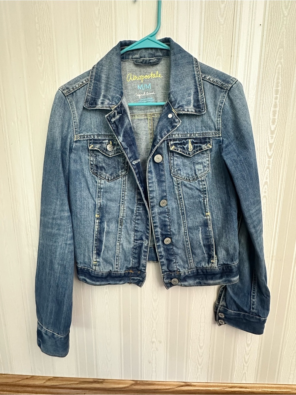 Aeropostale Women's Faded Blue Denim Jacket